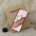 Wooden Invitation Card Half Fold Invitation Pink Wedding Card Customized